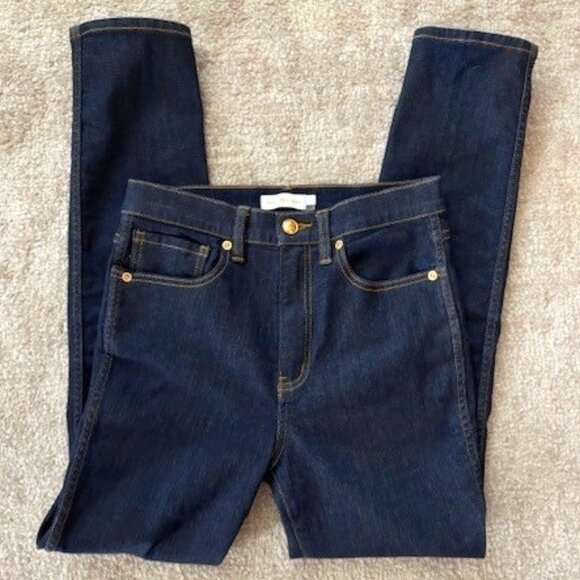 Tory Burch Straight Leg High Rise Jeans - Picture 1 of 8